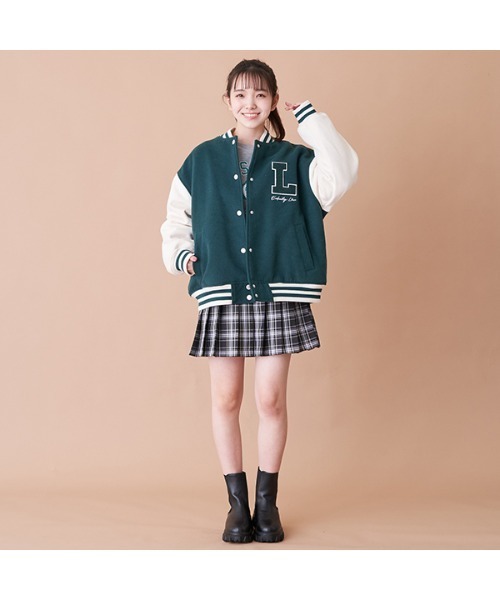 LOVETOXIC（ラブトキシック）の「【2022年10月下旬～11上旬入荷予定】裏キルトスタジャン（スタジャン・キッズ・ブラック/ネイビー/グリーン・M(140cm)/M:150cm/L(160cm)）」の10枚目の写真