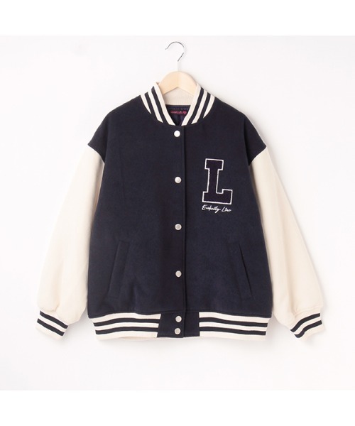 LOVETOXIC（ラブトキシック）の「【2022年10月下旬～11上旬入荷予定】裏キルトスタジャン（スタジャン・キッズ・ブラック/ネイビー/グリーン・M(140cm)/M:150cm/L(160cm)）」の6枚目の写真