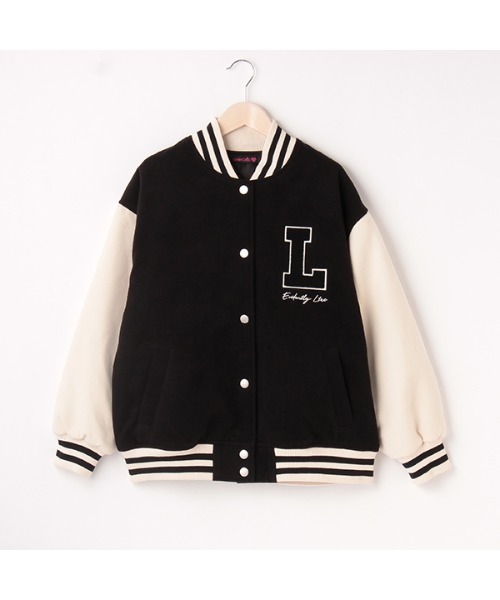 LOVETOXIC（ラブトキシック）の「【2022年10月下旬～11上旬入荷予定】裏キルトスタジャン（スタジャン・キッズ・ブラック/ネイビー/グリーン・M(140cm)/M:150cm/L(160cm)）」の14枚目の写真