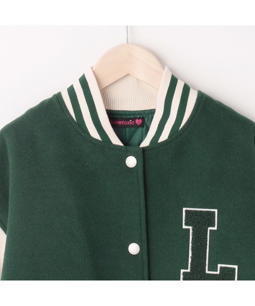 LOVETOXIC（ラブトキシック）の「【2022年10月下旬～11上旬入荷予定】裏キルトスタジャン（スタジャン・キッズ・ブラック/ネイビー/グリーン・M(140cm)/M:150cm/L(160cm)）」の15枚目の写真