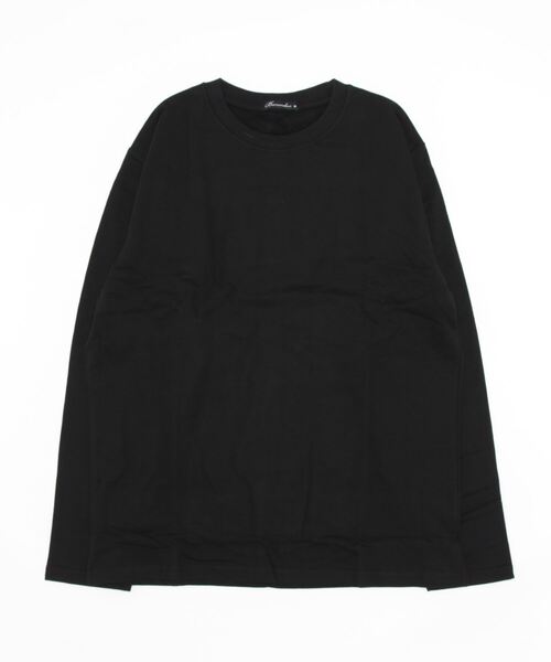 STYLEBLOCK(スタイルブロック)の「裏起毛クルーネックロングTシャツ(Tシャツ/カットソー・メンズ・ホワイト/杢グレー/ブラック/ワイン・M/L/LL)」の7枚目の写真