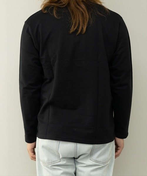 STYLEBLOCK(スタイルブロック)の「裏起毛クルーネックロングTシャツ(Tシャツ/カットソー・メンズ・ホワイト/杢グレー/ブラック/ワイン・M/L/LL)」の11枚目の写真