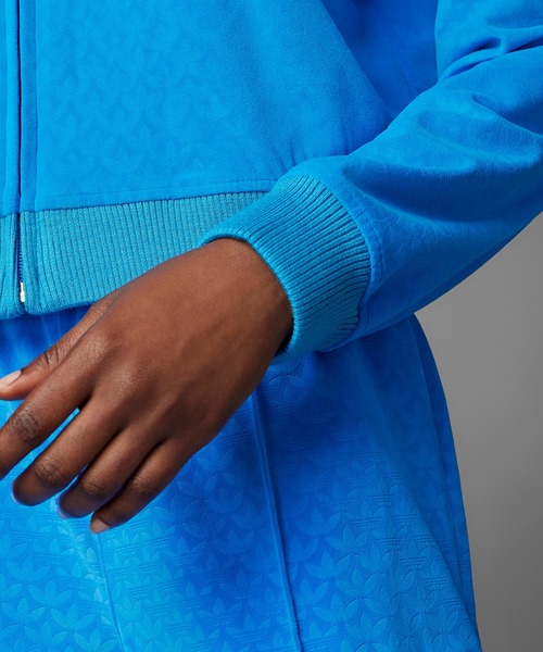 アディダスadidasOriginals ベロア パーカー レディース　フーディ レディース Adicolor Heritage Now ベロアジップパーカー ブルー