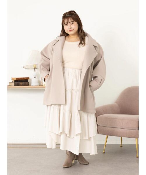 SLURR（スラ―）の「[大きいサイズ]ポンチョコート（その他アウター・レディース・その他8/ベージュ・L）」の12枚目の写真