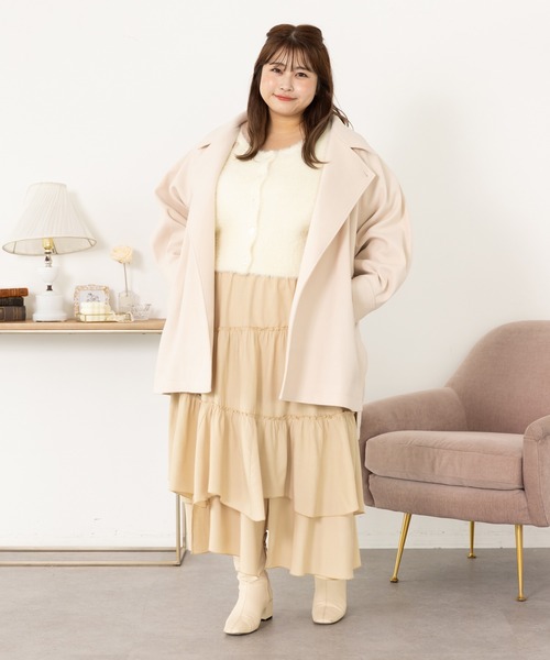 SLURR（スラ―）の「[大きいサイズ]ポンチョコート（その他アウター・レディース・その他8/ベージュ・L）」の5枚目の写真