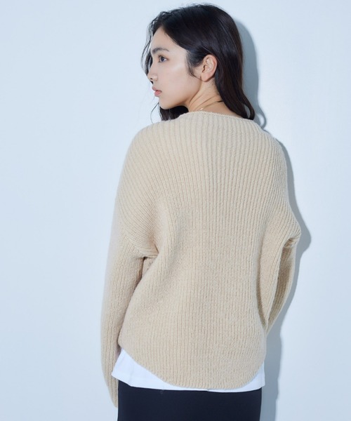 ECRIRE（エクリール）の「オーバーニット（ニット/セーター・レディース・ベージュ/ブルー・M/L）」の15枚目の写真