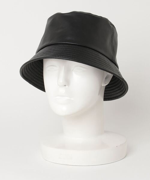 LiNoH（リノー）の「SYNTHETIC LEATHER BUCKET HAT/シンセティックレザーバケットハット（ハット）」 WEAR