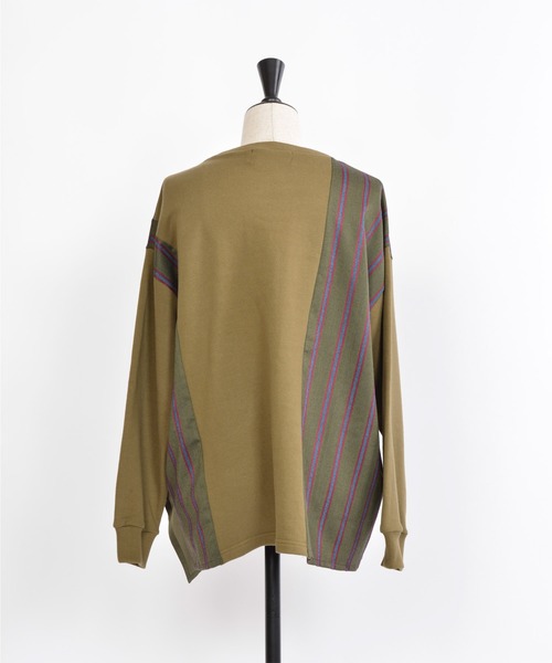 gomme（ゴム）の「30/10裏毛　フロントドレープT（Tシャツ/カットソー・レディース・チャコールグレー/ブラック/カーキ・MEDIUM）」の9枚目の写真