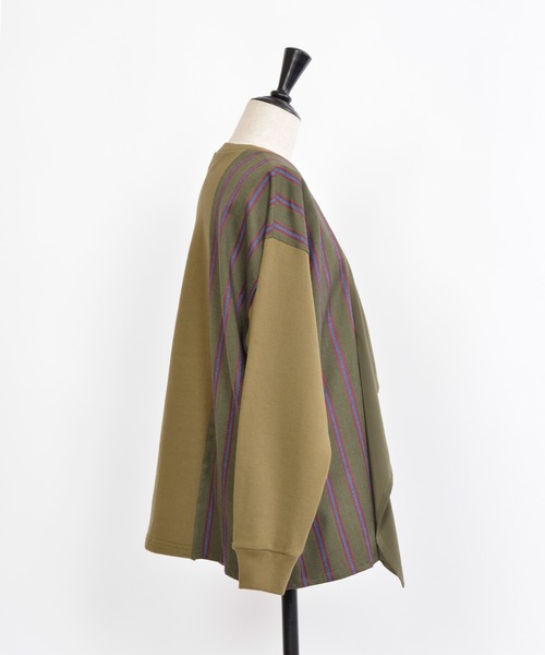 gomme（ゴム）の「30/10裏毛　フロントドレープT（Tシャツ/カットソー・レディース・チャコールグレー/ブラック/カーキ・MEDIUM）」の7枚目の写真