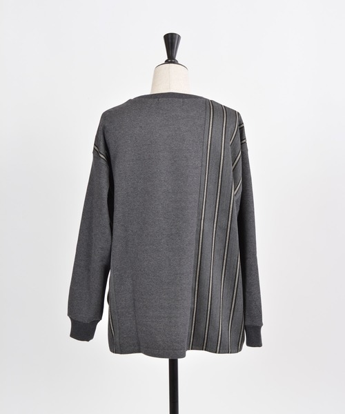 gomme（ゴム）の「30/10裏毛　フロントドレープT（Tシャツ/カットソー・レディース・チャコールグレー/ブラック/カーキ・MEDIUM）」の19枚目の写真