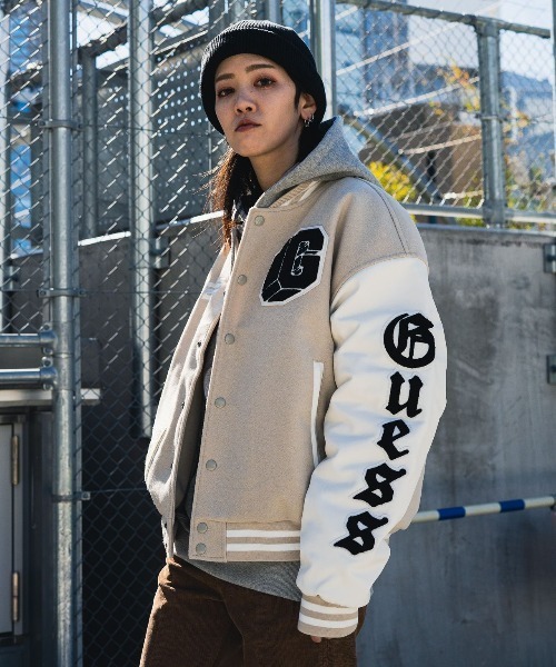 GUESS スタジャン グレー×ブルー GUESS｜ゲスのスタジャン通販