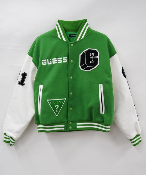 GUESS グリーン ホワイト スタジャン 81 GUESS グリーン ホワイト スタジャン 81 GUESS グリーン