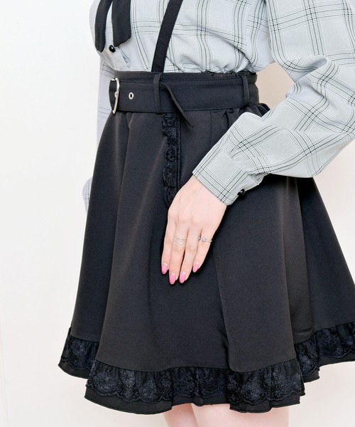 ma✽rs マーズ ブラック レースフレアスカート♡激レア♡美品♡ マーズ レースラインフレアスカート ブラック - メルカリ