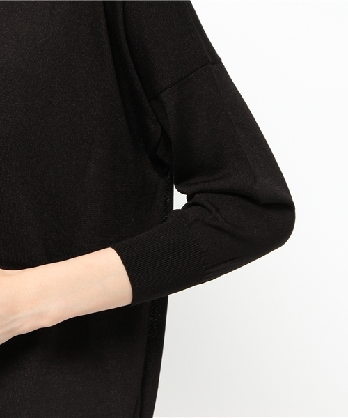 FIGARO Paris（フィガロパリ）の「◆レーヨンナイロン ボートネックプルオーバー（ニット/セーター・レディース・ブラック/グレー/ホワイト・FREE）」の9枚目の写真