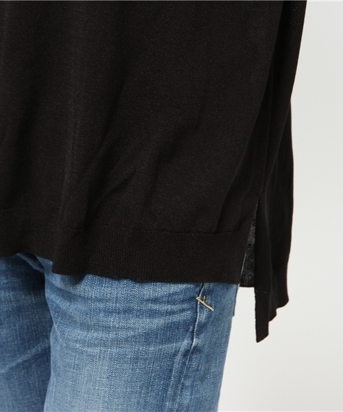 FIGARO Paris（フィガロパリ）の「◆レーヨンナイロン ボートネックプルオーバー（ニット/セーター・レディース・ブラック/グレー/ホワイト・FREE）」の10枚目の写真