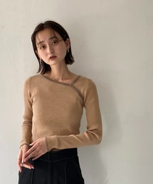 【CLEIO】カットアウトリブニット