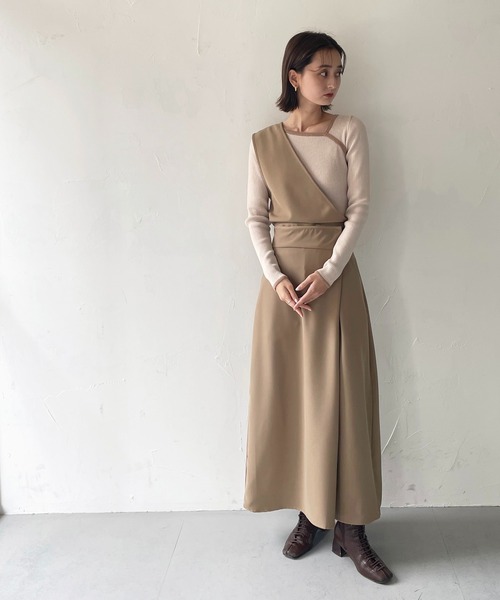 CLEIO(クレイオ)の「【CLEIO】カットアウトリブニット(ニット/セーター・レディース・ライトグリーン/アイボリー/ベージュ・FREE)」の10枚目の写真