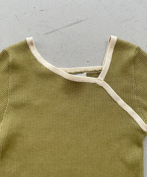 CLEIO(クレイオ)の「【CLEIO】カットアウトリブニット(ニット/セーター・レディース・ライトグリーン/アイボリー/ベージュ・FREE)」の19枚目の写真