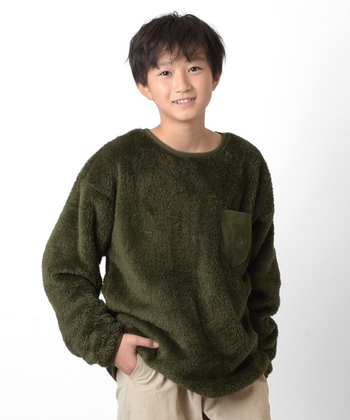 PEN FIELD（ペンフィールド）の「【Penfield】ボア・コーデュロイポケ付きプルオーバー（スウェット・キッズ・ブラウン/ネイビー/オフホワイト/カーキ・140cm/160cm/170cm/150cm）」の10枚目の写真
