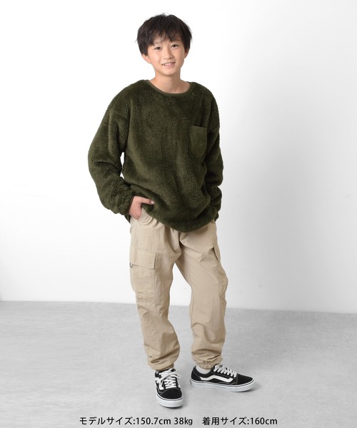 PEN FIELD（ペンフィールド）の「【Penfield】ボア・コーデュロイポケ付きプルオーバー（スウェット・キッズ・ブラウン/ネイビー/オフホワイト/カーキ・140cm/160cm/170cm/150cm）」の15枚目の写真