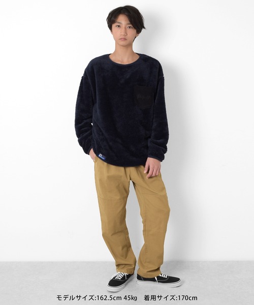 PEN FIELD（ペンフィールド）の「【Penfield】ボア・コーデュロイポケ付きプルオーバー（スウェット・キッズ・ブラウン/ネイビー/オフホワイト/カーキ・140cm/160cm/170cm/150cm）」の12枚目の写真