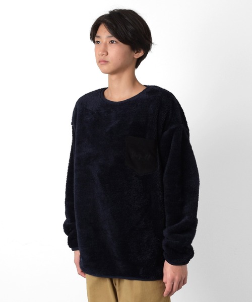 PEN FIELD（ペンフィールド）の「【Penfield】ボア・コーデュロイポケ付きプルオーバー（スウェット・キッズ・ブラウン/ネイビー/オフホワイト/カーキ・140cm/160cm/170cm/150cm）」の14枚目の写真