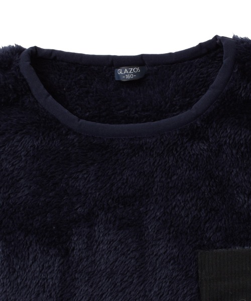 PEN FIELD（ペンフィールド）の「【Penfield】ボア・コーデュロイポケ付きプルオーバー（スウェット・キッズ・ブラウン/ネイビー/オフホワイト/カーキ・140cm/160cm/170cm/150cm）」の6枚目の写真