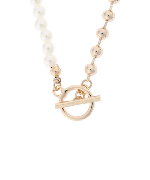 AMERICAN HOLIC（アメリカンホリック）の「パール&ボールチェーンマンテルネックレス（ネックレス・レディース・ホワイト・FREE）」の7枚目の写真