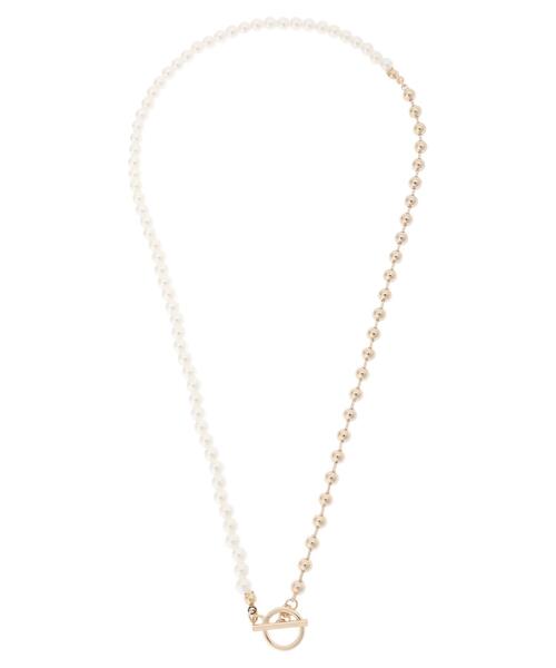 AMERICAN HOLIC（アメリカンホリック）の「パール&ボールチェーンマンテルネックレス（ネックレス・レディース・ホワイト・FREE）」の8枚目の写真