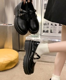 Shoes in Closet | 厚底 2WAY ダブルストラップ メリージェーン シューズ 1828(ドレスシューズ)