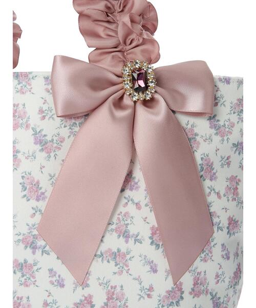 Maison de FLEUR(メゾンドフルール)の「フラワープリントフリルハンドルトートバッグ(トートバッグ・レディース・ピンク/アイボリー・FREE)」の19枚目の写真