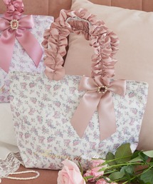 Maison de FLEUR | フラワープリントフリルハンドルトートバッグ(トートバッグ)