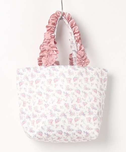 Maison de FLEUR(メゾンドフルール)の「フラワープリントフリルハンドルトートバッグ(トートバッグ・レディース・ピンク/アイボリー・FREE)」の12枚目の写真