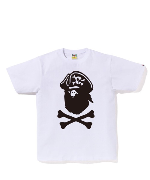 A BATHING APE(アベイシングエイプ)の「CAPTAIN APE CROSSBONE TEE M(Tシャツ/カットソー・メンズ・イエロー/ブラック/ホワイト/ネイビー・SMALL/XX-LARGE/LARGE/X-LARGE/MEDIUM)」の1枚目の写真