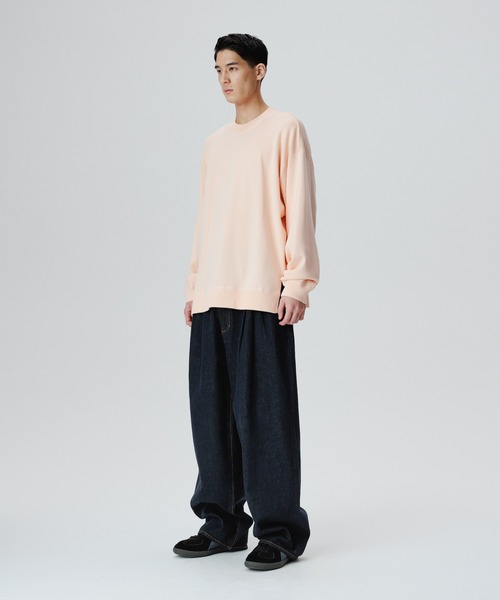 ADAM ET ROPE'（アダムエロペ）の「リサイクルコットンニットプルオーバー（ニット/セーター・メンズ・ブラック/レッド/オレンジ系その他・M/L）」の15枚目の写真