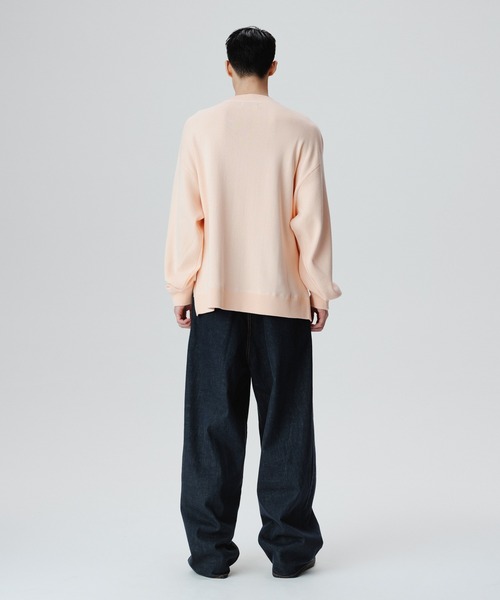 ADAM ET ROPE'（アダムエロペ）の「リサイクルコットンニットプルオーバー（ニット/セーター・メンズ・ブラック/レッド/オレンジ系その他・M/L）」の13枚目の写真