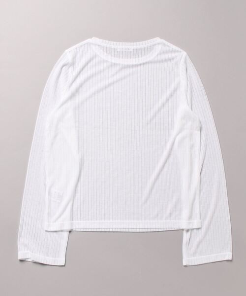 acro（アクロ）の「■シアーテレコカットソー/AC3405（Tシャツ/カットソー・レディース・ブラック/ホワイト/ブルー/ピンク・ﾌﾘ-）」の14枚目の写真