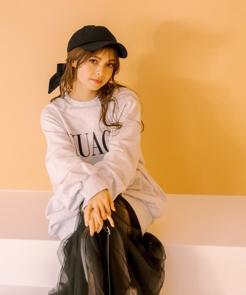 OLIVE des OLIVE（オリーブデオリーブ）の「刺繍入りバックリボンキャップ　1031150010（キャップ・レディース・ブラック/オフホワイト・FREE）」の16枚目の写真