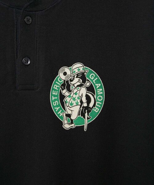 HYSTERIC GLAMOUR（ヒステリックグラマー）の「SKUNK RECORDS ヘンリーネック半袖Tシャツ（Tシャツ/カットソー・メンズ・ホワイト/グリーン/ブラック・LARGE/X-LARGE/SMALL/MEDIUM）」の4枚目の写真