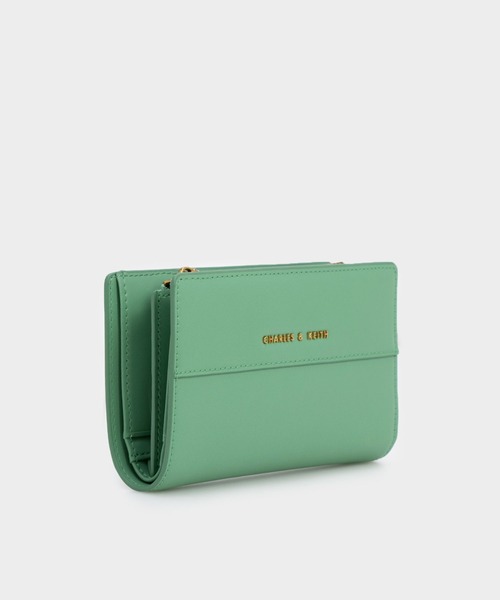 台湾 CHARLES&KEITH Keely スナップボタン 折りたたみ財布 セール】スナップボタン スモールウォレット（財布）｜CHARLES