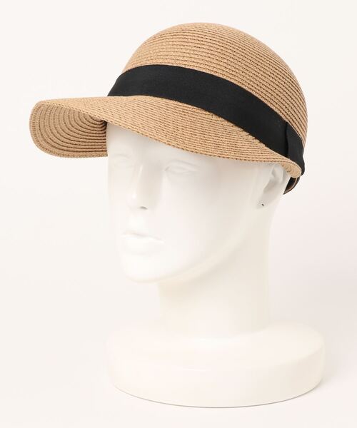 ALTROSE（アルトローズ）の「キャップ [ストロー風つば広]（キャップ・レディース・アイボリー/ブラック/ベージュ・FREE）」の3枚目の写真