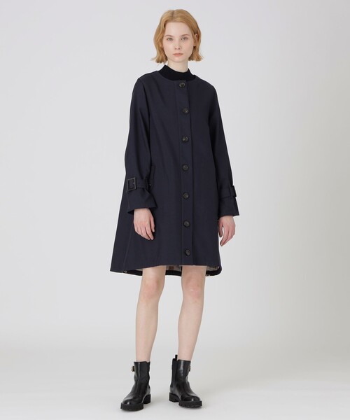 ブルーレーベルクレストブリッジ　リバーシブルネイビー チェック　ベージュ　コート BLUE LABEL CRESTBRIDGE（ブルーレーベルクレストブリッジ）の