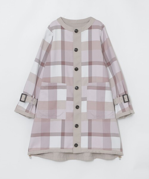 ブルーレーベルクレストブリッジ　コート　ノーカラー　チェック BLUE LABEL CRESTBRIDGE（ブルーレーベルクレストブリッジ）の