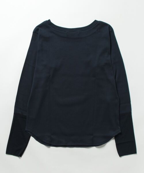 DouDou（ドゥドゥ）の「袖シアーリブTEE（Tシャツ/カットソー・レディース・ブルー系その他/オフホワイト/ネイビー/ライトグレー・FREE）」の5枚目の写真