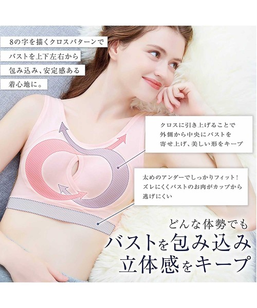 BRADELIS NEWYORK（ブラデリスニューヨーク）の「ブラデリス イージーナイトブラ 寝ながら育乳補正 【ネイビー】（ナイトブラ・レディース・ネイビー・1/2/3/4/5/6/7）」の6枚目の写真