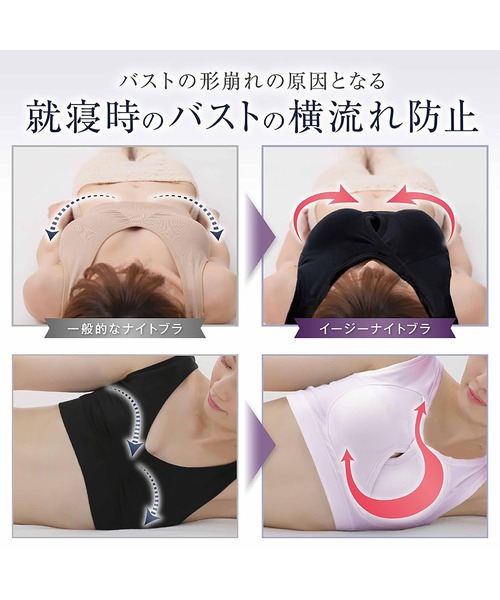 BRADELIS NEWYORK（ブラデリスニューヨーク）の「ブラデリス イージーナイトブラ 寝ながら育乳補正 【ネイビー】（ナイトブラ・レディース・ネイビー・1/2/3/4/5/6/7）」の7枚目の写真