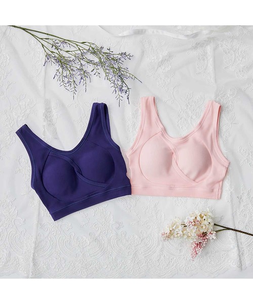 BRADELIS NEWYORK（ブラデリスニューヨーク）の「ブラデリス イージーナイトブラ 寝ながら育乳補正 【ネイビー】（ナイトブラ・レディース・ネイビー・1/2/3/4/5/6/7）」の2枚目の写真