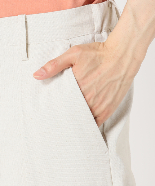 417 EDIFICE（フォーワンセブンエディフィス）の「リネンオックス リラックスイージー パンツ（スラックス・メンズ・カーキ/アイボリー/ベージュ/チャコールグレー・LARGE/SMALL/MEDIUM）」の20枚目の写真