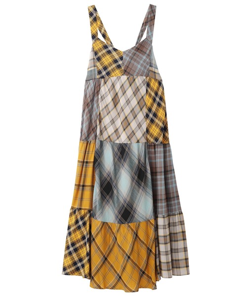MILKFED.（ミルクフェド）の「PLAID PATCHWORK DRESS（ワンピース・レディース・レッド/イエロー・ONE SIZE）」の20枚目の写真