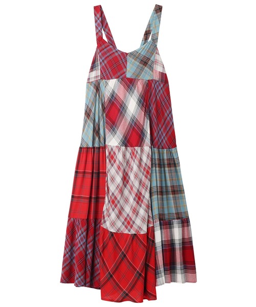 MILKFED.（ミルクフェド）の「PLAID PATCHWORK DRESS（ワンピース・レディース・レッド/イエロー・ONE SIZE）」の8枚目の写真